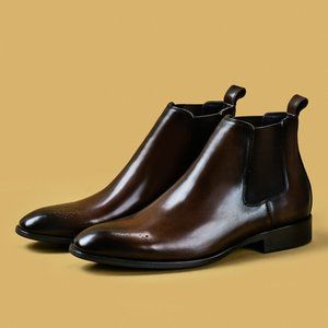 British vintage leather shoes men’s leather boots